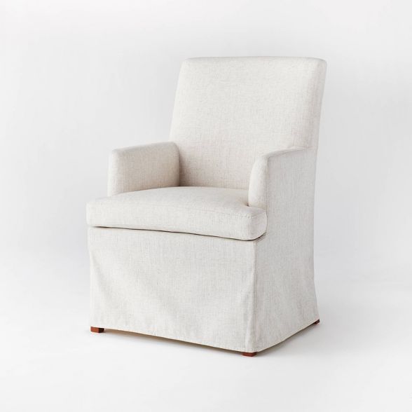 Upholstered Slipcover Dining Chair Cream - Threshold™ designed with Studio McGee | Target