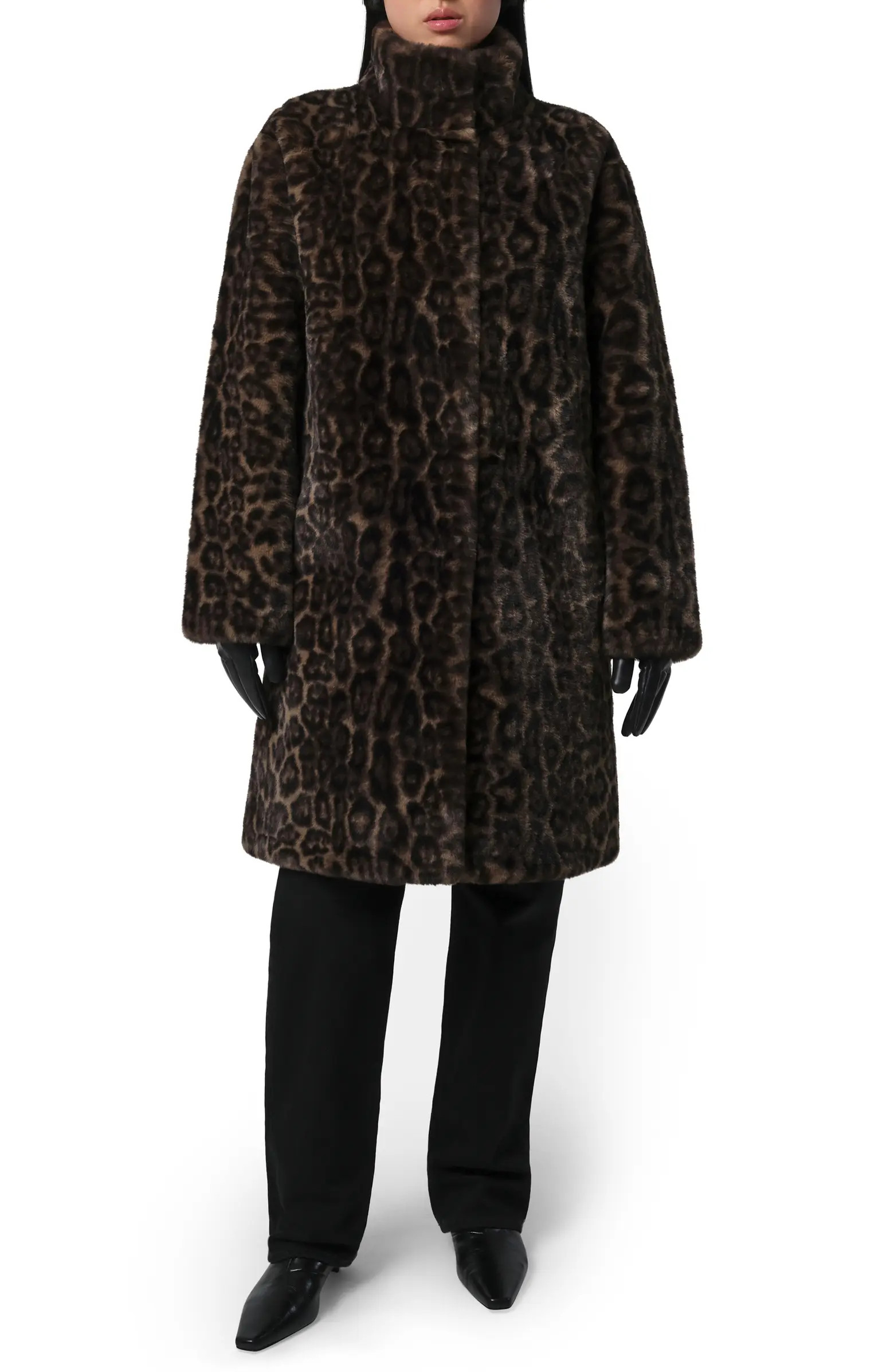 Blair Leopard Pluche™ Faux Fur Coat | Nordstrom