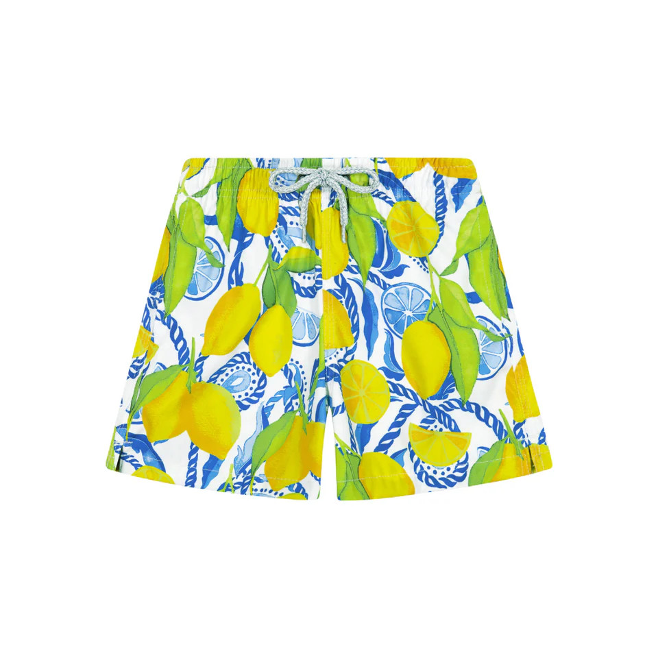 Boys Hawaiian and Aloha Swim Trunks | The Lemonade Stand - Boys Swim Trunks UPF 50+ | Kenny Flowers