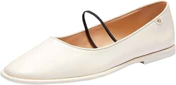 COACH Women's Flats Emilia Mary Jane, Color Chalk, Size 9 | Amazon (US)
