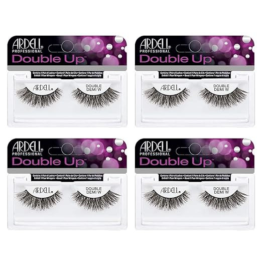 Ardell False Eyelashes Double Up Demi Wispies Black (4 Pack) | Amazon (US)