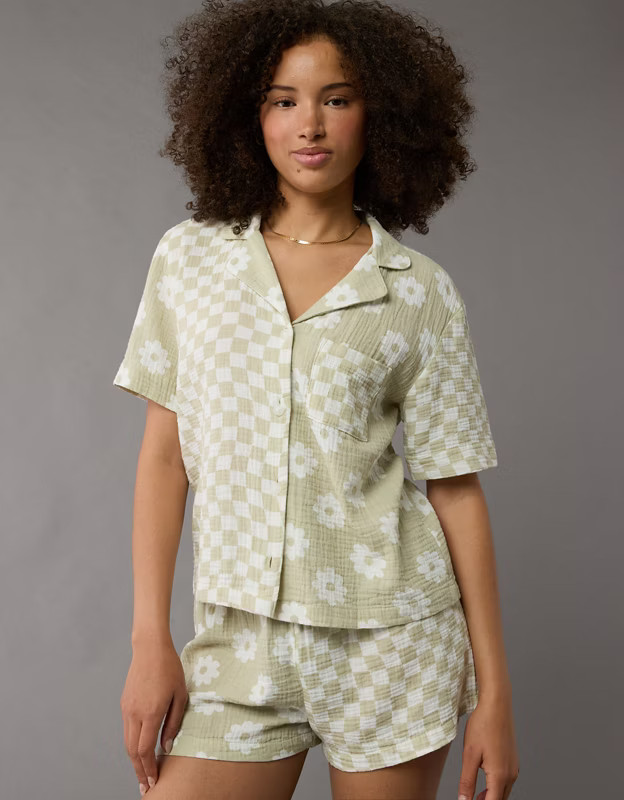 AE Daisy PJ Top & Shorts Set | American Eagle Outfitters (US & CA)