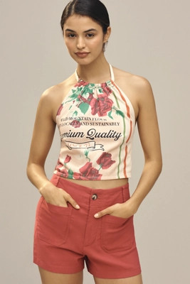 Maeve Printed Halter Top | Anthropologie (US)