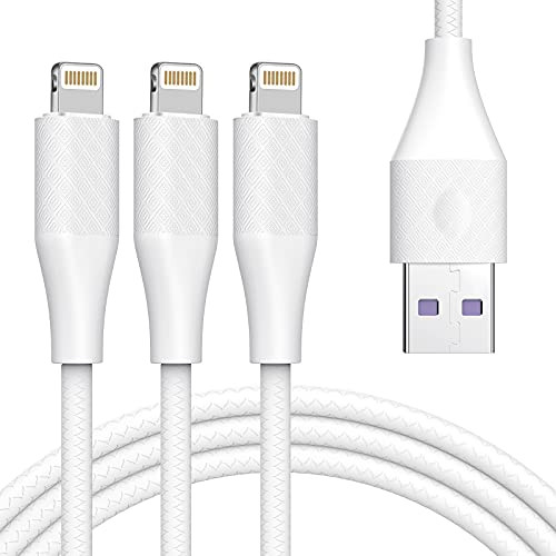 10ft iPhone Charger Cable Apple MFi Certified 10 Foot 3Pack Lightning Charging Cord for iPhone 13/12 | Amazon (US)