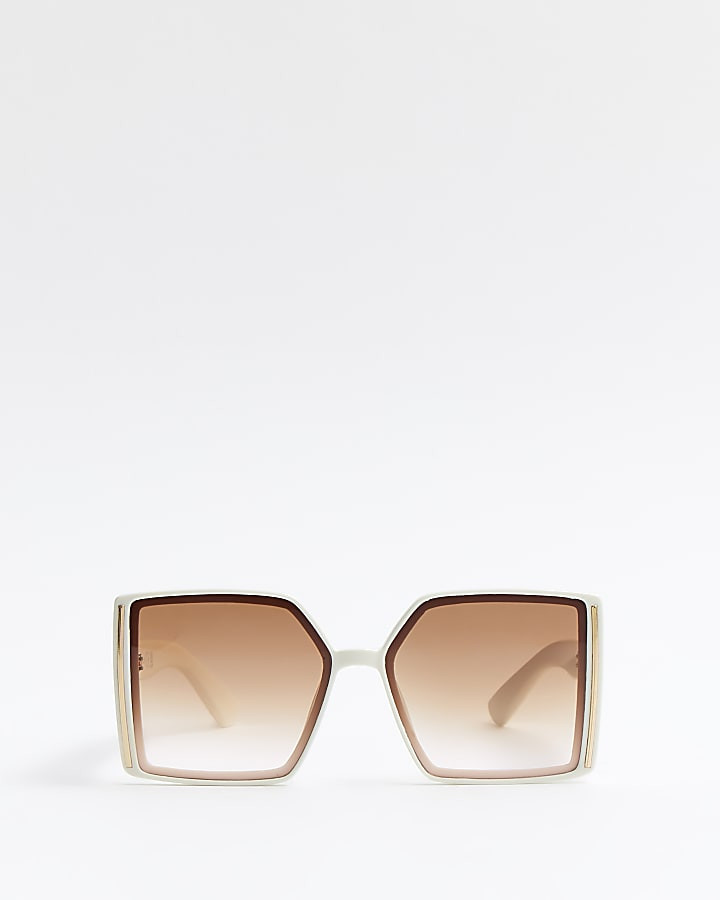 White oversized sunglasses | River Island (UK & IE)