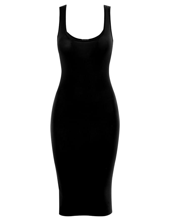 A.F.Y Women's Bodycon Scoop Back Tank Top Dress | Amazon (US)