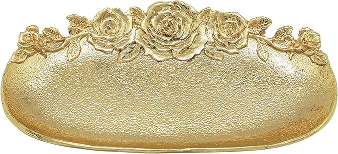 GIFTY GIFTY Rose Jewelry Tray | for Home Decor, Jewelry, and Small Accessories (Gold / 5.20”x2.... | Amazon (US)