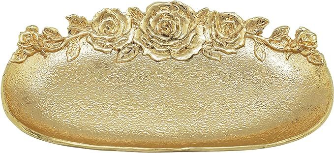 GIFTY GIFTY Rose Jewelry Tray | for Home Decor, Jewelry, and Small Accessories (Gold / 5.20”x2.... | Amazon (US)