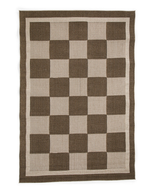Made In Turkey Indoor Or Outdoor Checkerboard Rug | TJ Maxx