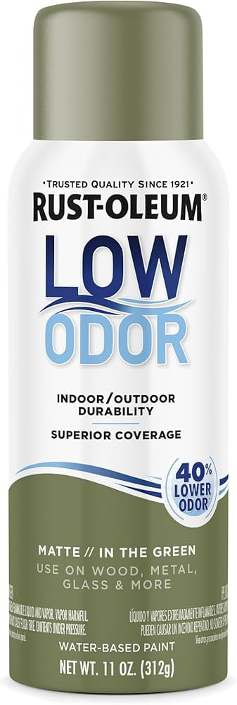 Rust-Oleum Low Odor Premium Spray Paint, 11 oz, Matte In The Green | Amazon (US)