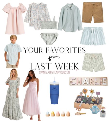 Your favorites from last week 🤍 women’s dress, spring dress, Easter dress, family picture dress, Easter basket stuffers, Easter, Easter gift guide, baby swimwear, toddler swimwear, baby gifts, toddler gifts, kids gifts

#eastergiftguide #easterbasketstuffers #womensdress #springdress #familypictureoutfits 

#LTKkids #LTKbaby #LTKfamily