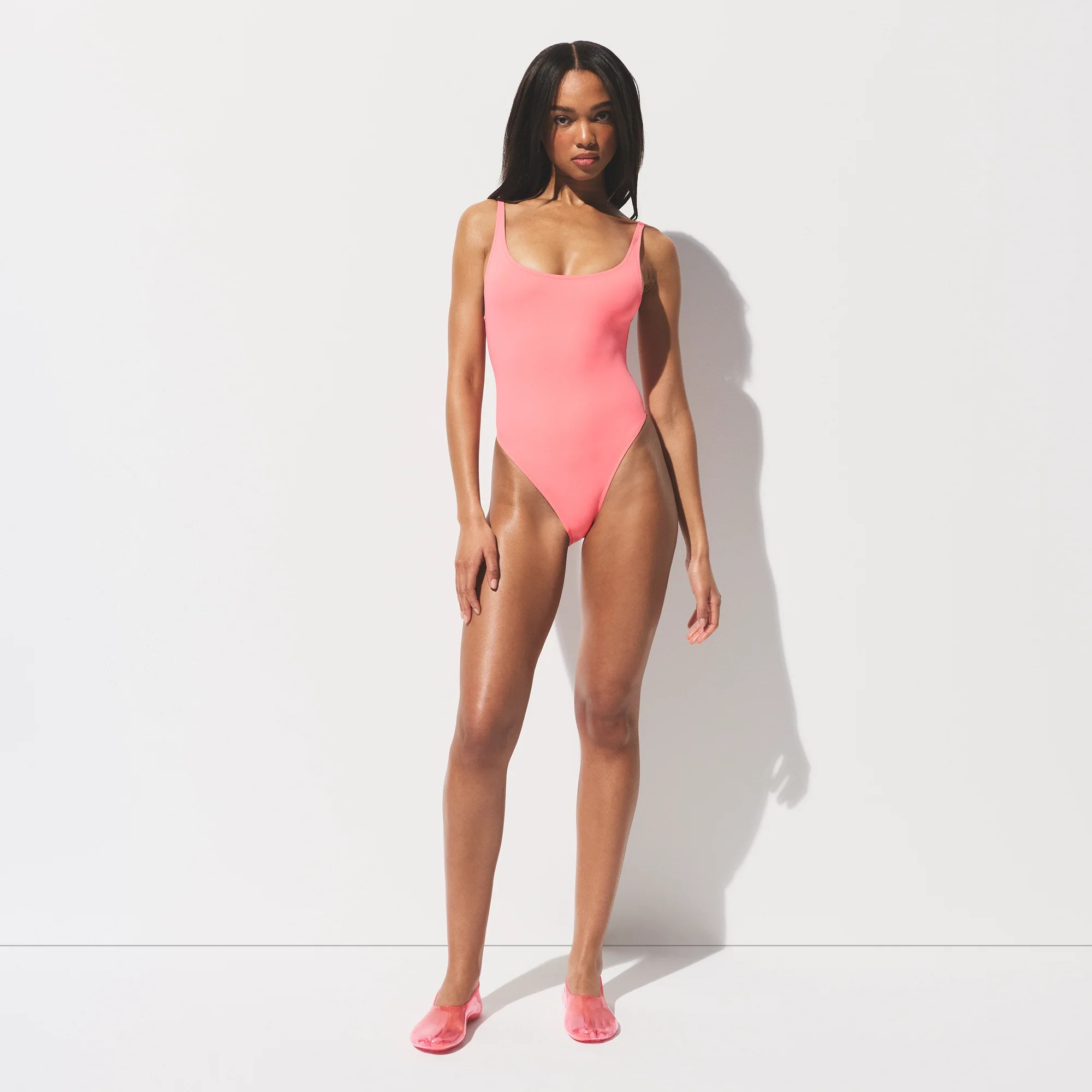 SIGNATURE SWIM SCOOP NECK ONE PIECE | MELON | SKIMS | SKIMS (US)