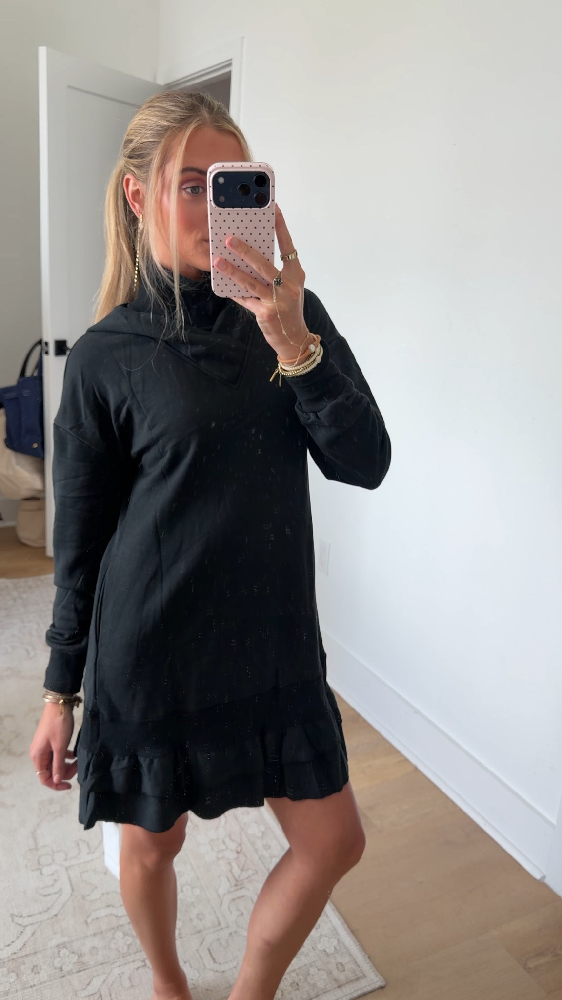 Amazon size small Fisoew Womens Hoodie Sweatshirt Dress Turtleneck Pullover Mini Dresses
Ruffle Hem, Pockets, Long Sleeve, Oversized, Drop Shoulder, Patchwork, Cozy, Casual, Athleisure, Fall Outfits