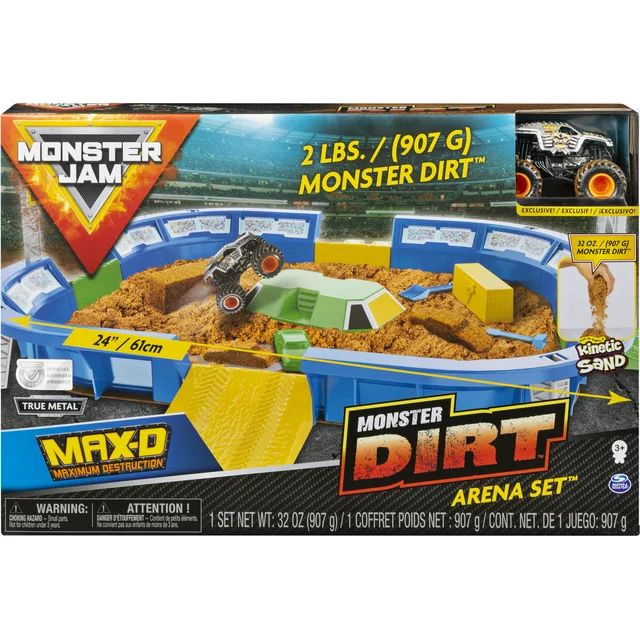 Monster Jam, Monster Dirt Arena 24-inch Playset with 2lbs of Monster Dirt and Exclusive 1:64 Scal... | Walmart (US)