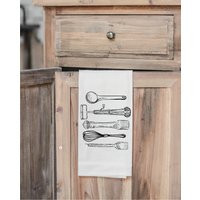 Tea Towel - Lmb X Pcb Utensils Folded Made in The Usa, Housewarming Gift, Kitchen Decor, Present, Li | Etsy (US)