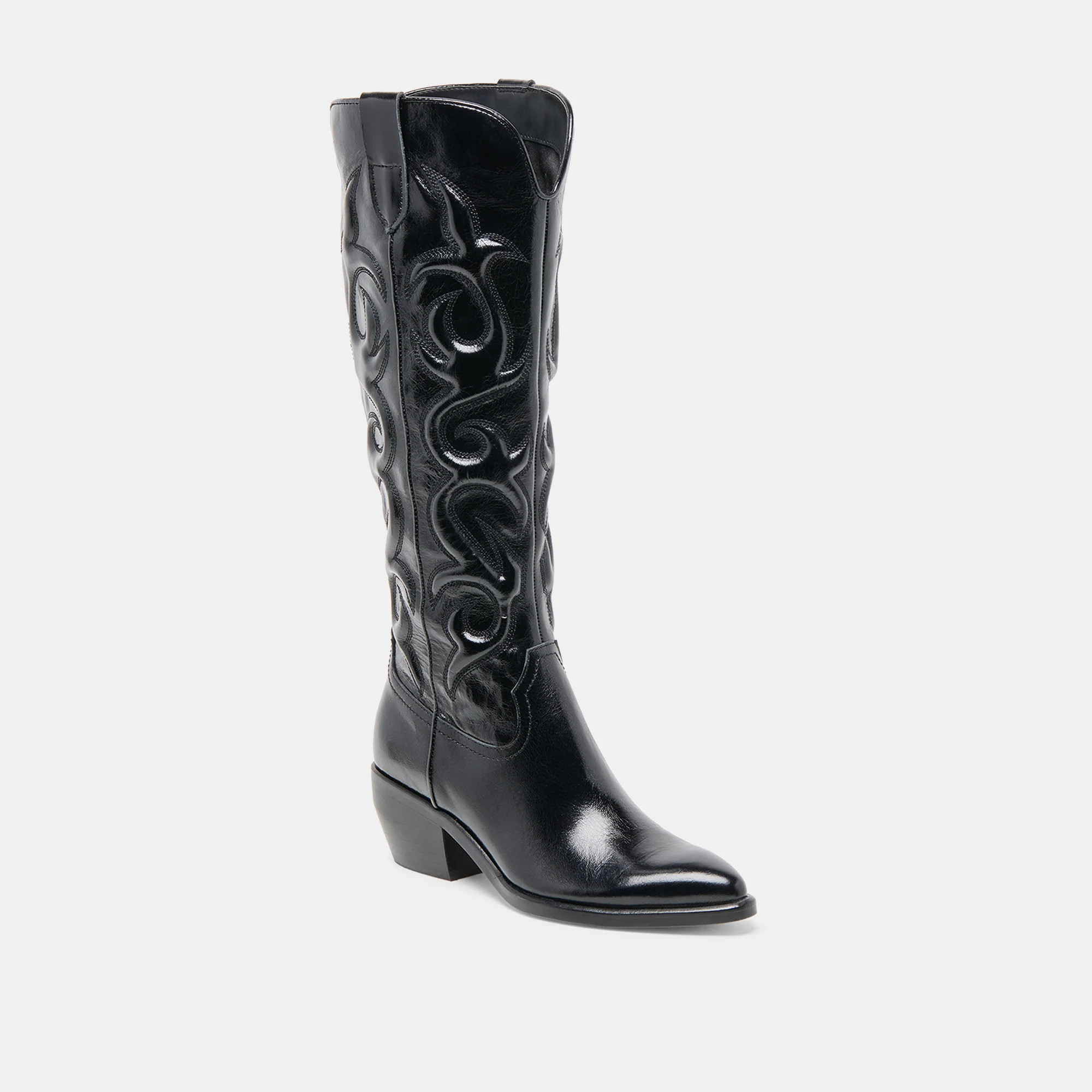 Mirla Black Leather Boots | Dolce Vita | DolceVita.com