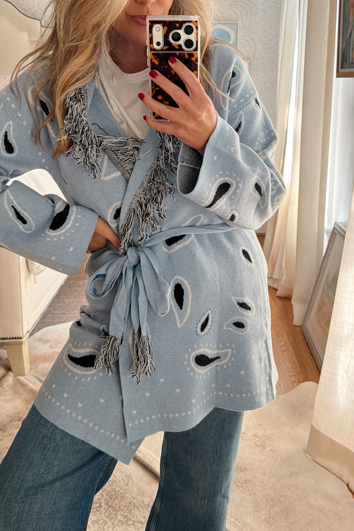Just ordered and received this bandana belted sweater and had to try it on… not styled the best here, but I love it so much! Comes in several colors/ styles! I’m in a medium.

#LTKgrwm #LTKootd #LTKOver40