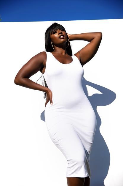 Rebdolls Essential Tank Bodycon Midi Dress | Rebdolls