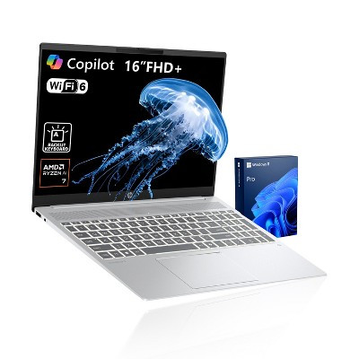 HP OmniBook 5 16" FHD+ Laptop, AMD Ryzen AI 7 350, AMD Radeon Graphics, 16GB RAM, 2TB SSD, Wi-Fi 6, Win11 Pro, Silver | Target