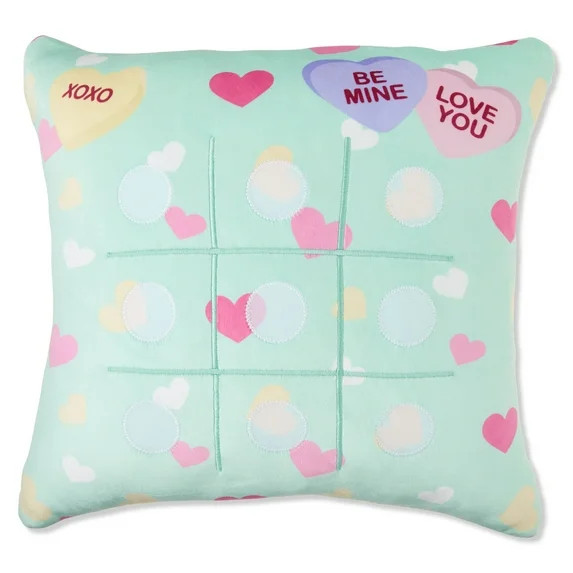 Tic Tac Toe Plush Pillow Playset, Multicolor, 13", 9 Pieces, Valentine's Day by Way To Celebrate | Walmart (US)