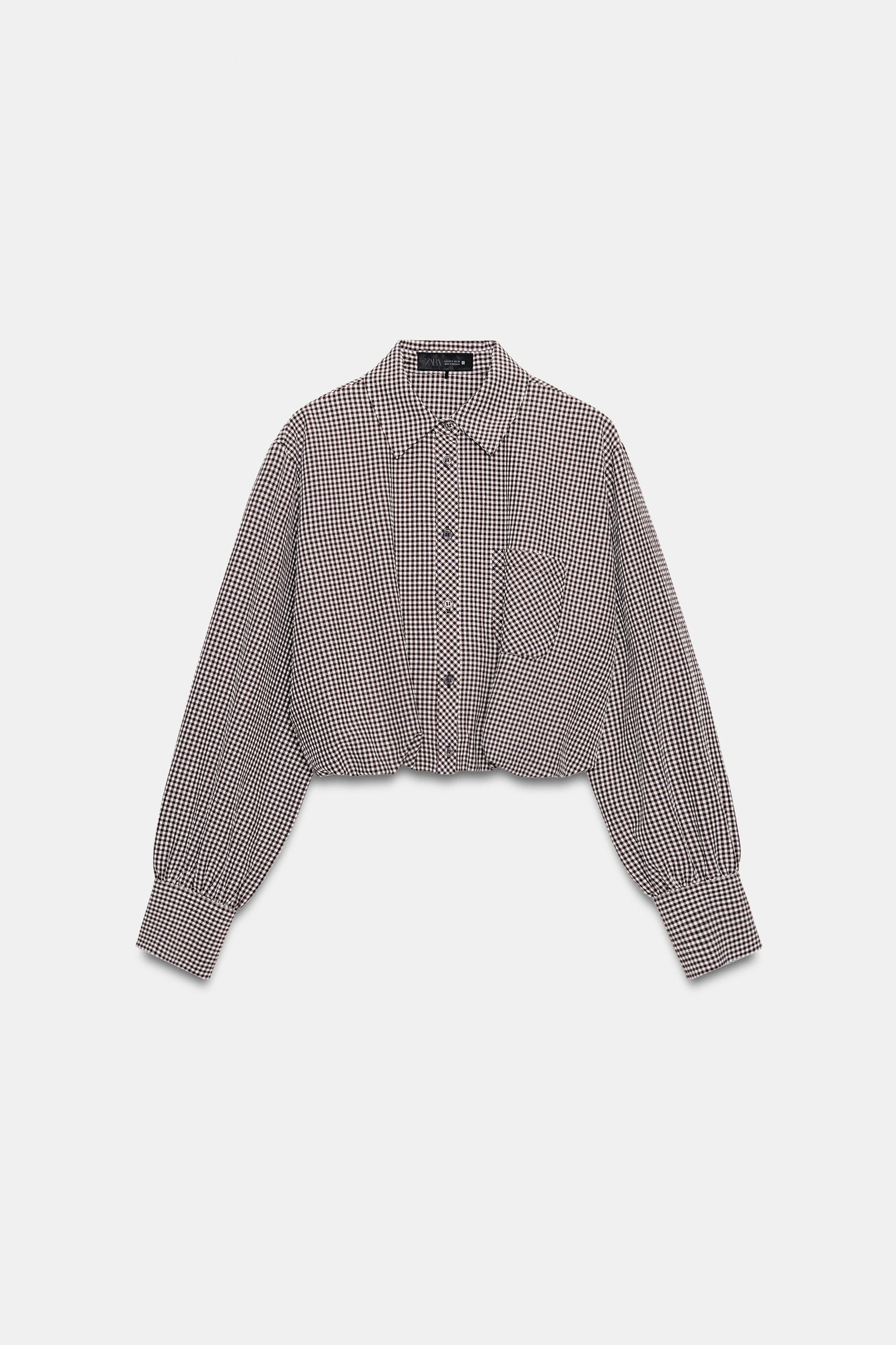 GINGHAM BALLOON SHIRT | Zara US