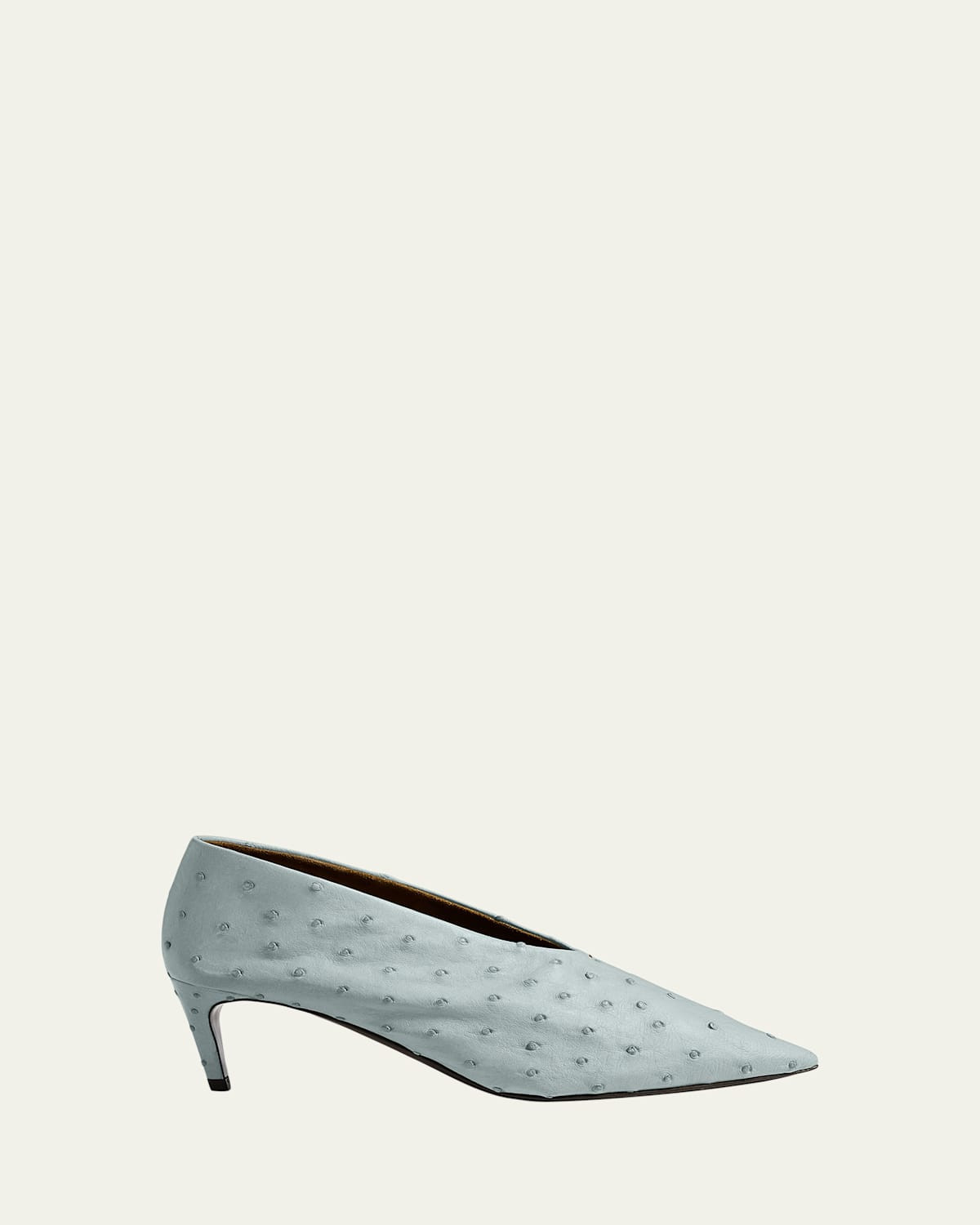 50mm Miriam Ostrich Leather Pumps | Bergdorf Goodman