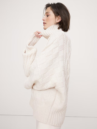 Italian Merino-Blend Mixed-Stitch Sweater | Banana Republic (US)