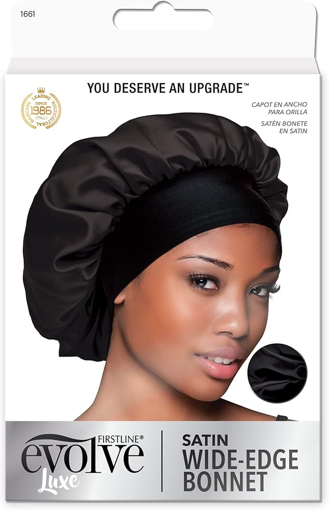 Evolve Satin Wide Edge Bonnet Black | Amazon (US)