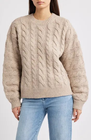 Oversize Cable Knit Sweater | Nordstrom
