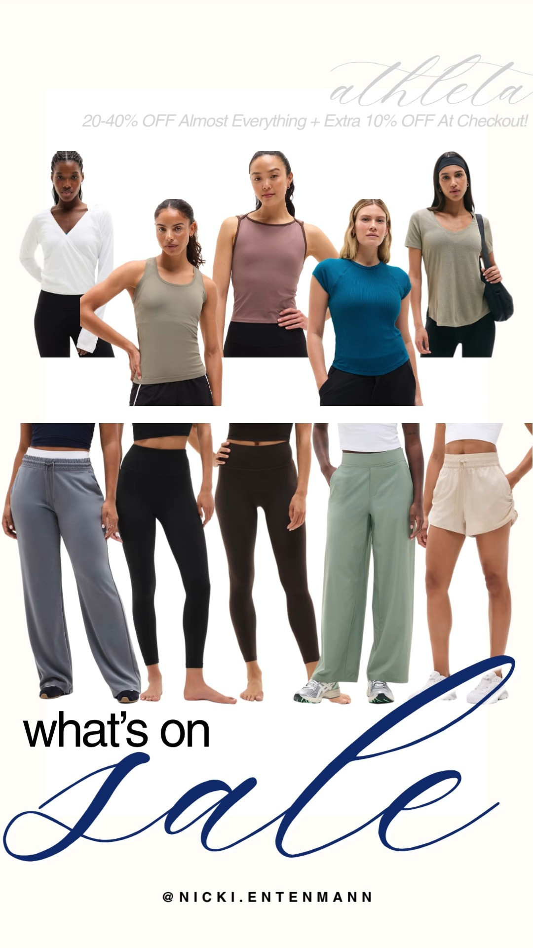 Save 20 to 40% off almost everything at Athleta plus an extra 10% off at checkout. Essential athletic tops, fitted tanks, leggings, wide leg pants, and running shorts make premium activewear effortless. Stock up now on versatile athleisure staples for less. #athleta #salealert #activewear #athleisure #workoutgear #everydaystyle #shoppinghaul #stylefinds #budgetfashion #modernliving 👟🧘‍♀️✨ 

 #LTKootd #LTKActive #LTKSaleAlert