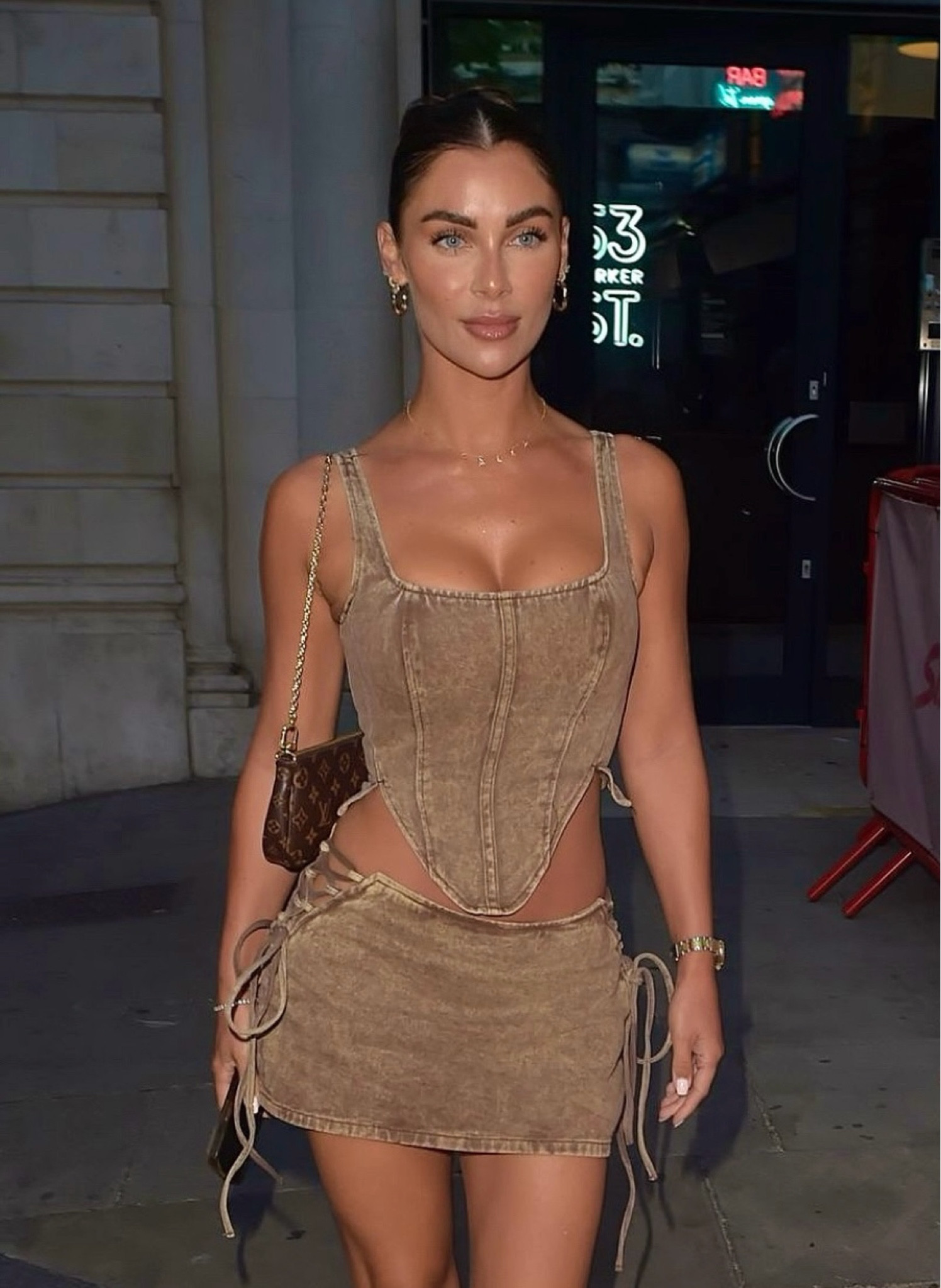 Petite washed brown denim lace up corset top with matching skirt 🤎

#LTKstyletip #LTKuk #LTKautumn