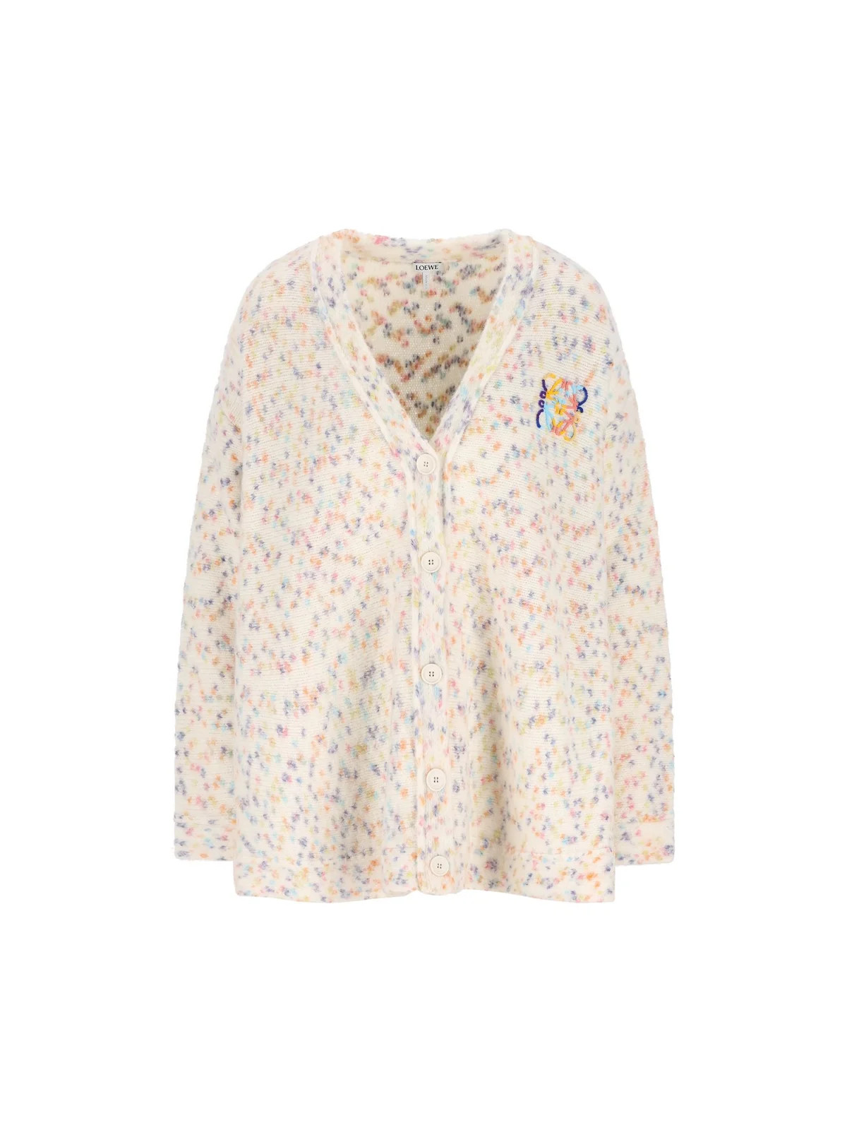 Loewe Trapeze Logo-Embroidered Cardigan | Cettire Global