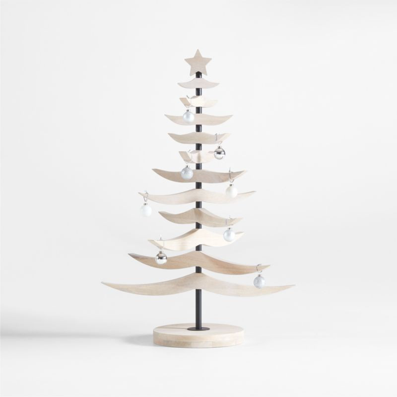 Tannenbaum 48" Whitewashed Wood Christmas Tree + Reviews | Crate & Barrel | Crate & Barrel