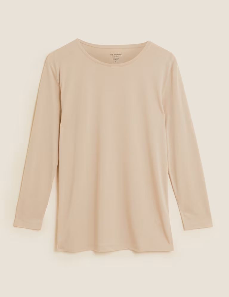 Crew Neck Longline Long Sleeve Top | Marks & Spencer (UK)