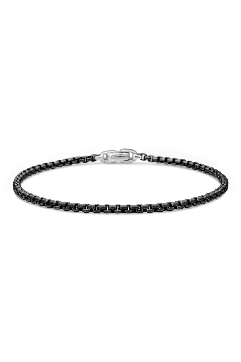 Men's Box Chain Bracelet with Stainless Steel and Sterling Silver, 2.7mm (Men) | Nordstrom | Nordstrom