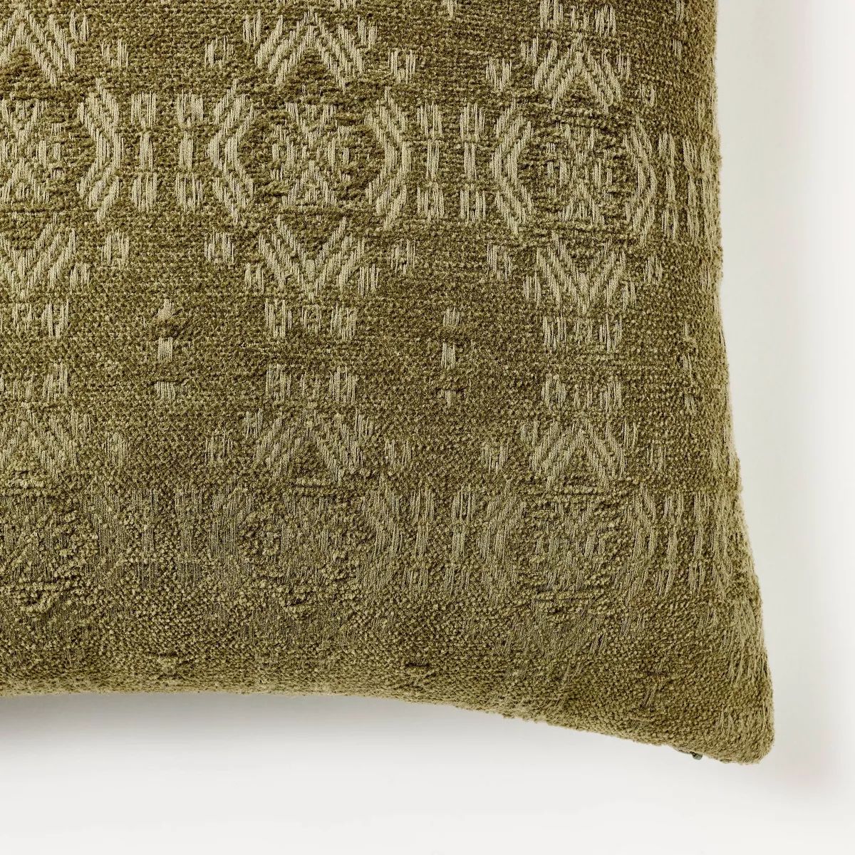 Oversize Chenille Woven Jacquard Square Throw Pillow - Threshold™ designed with Studio McGee | Target