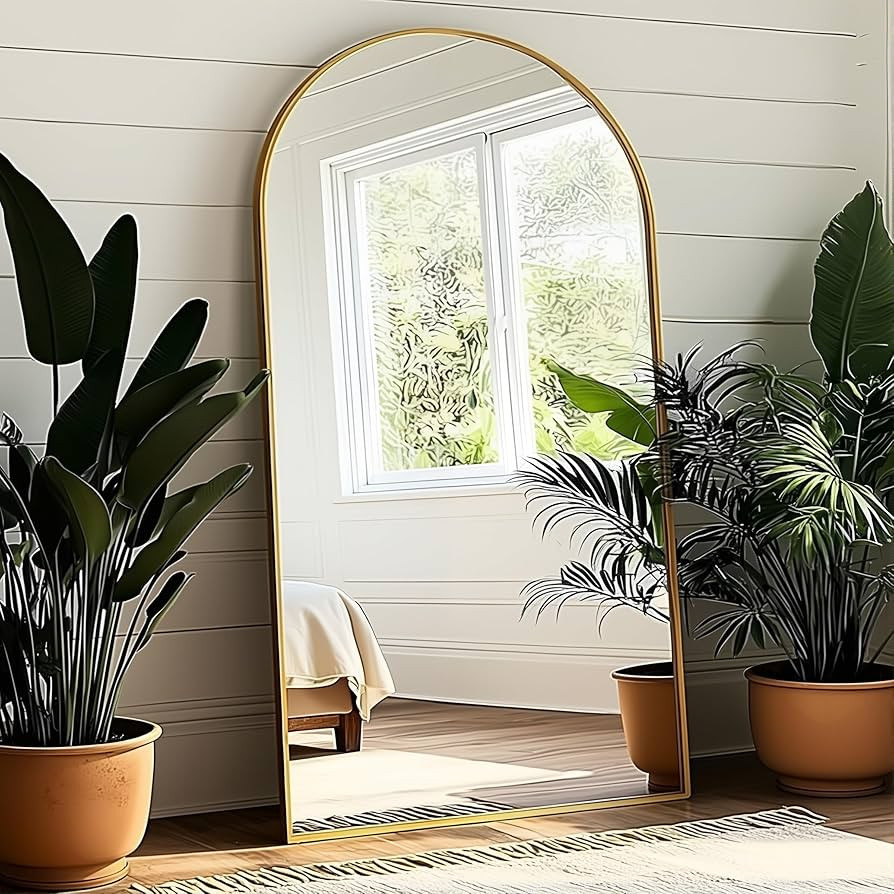 Arched Floor Mirror - Full Length 76"x34", Oversized Wall Mirror for Bedroom & Living Room, Large... | Amazon (US)