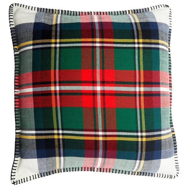 Stuart Plaid Pillow Cover – 18" x 18" | Indigo (CA)