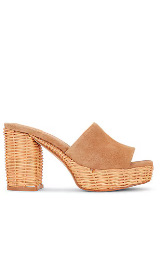 Magda Platform Mule in Tan Suede | Revolve Clothing (Global)