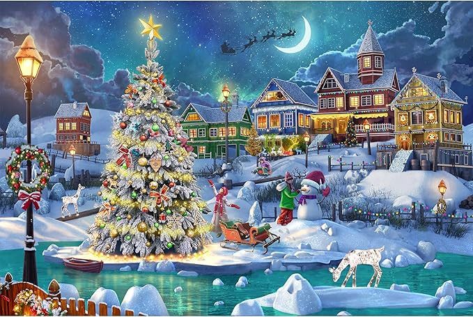 Becko US Puzzles 1000 Piece for Adults and Kids, Wooden Jigsaw Puzzles 1000 Pieces, Christmas and... | Amazon (US)