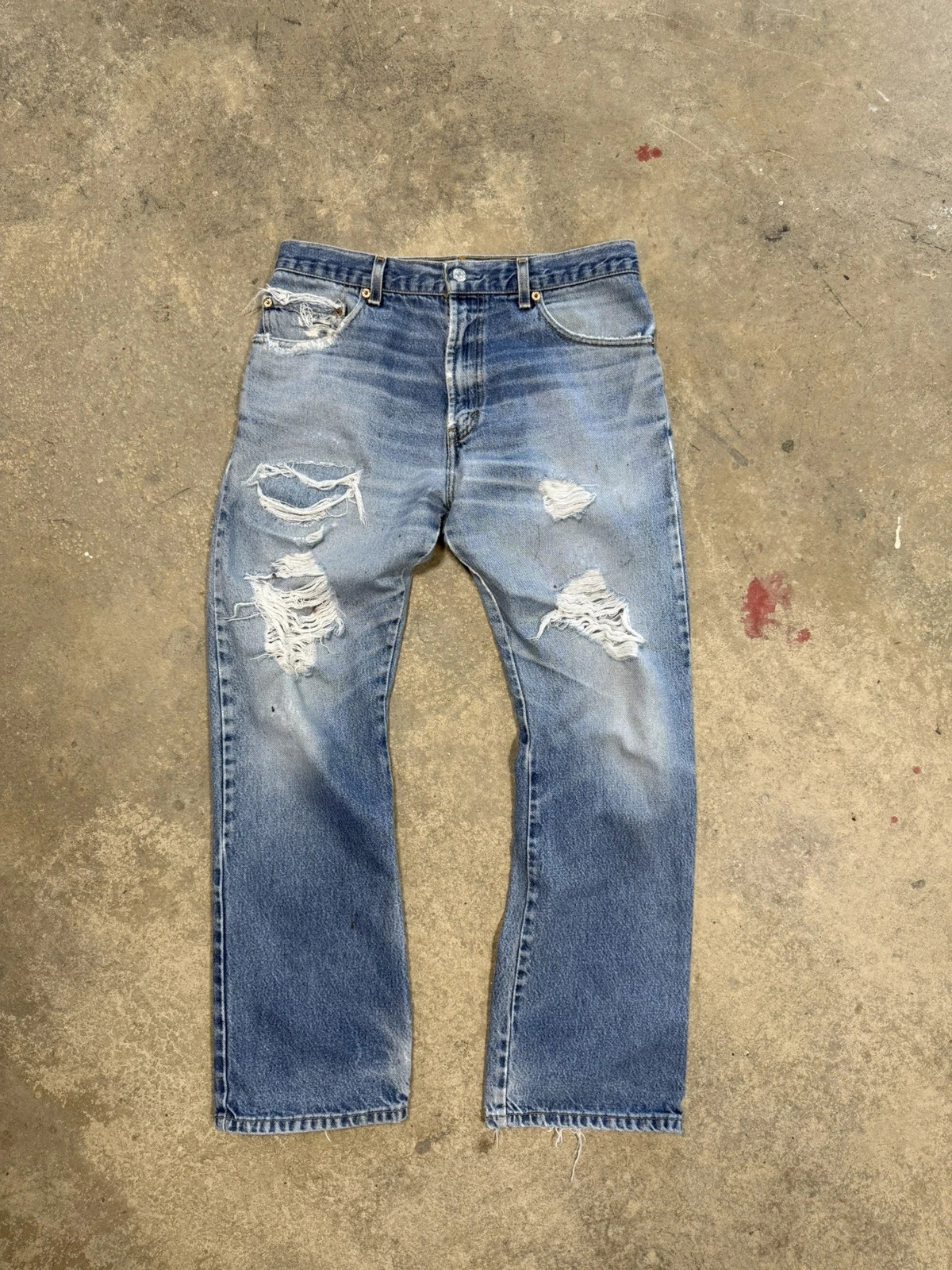 Vintage 2000's Levi's 517 Thrashed Light Wash Mens Bootcut Jeans Size 33x30 | eBay | eBay US