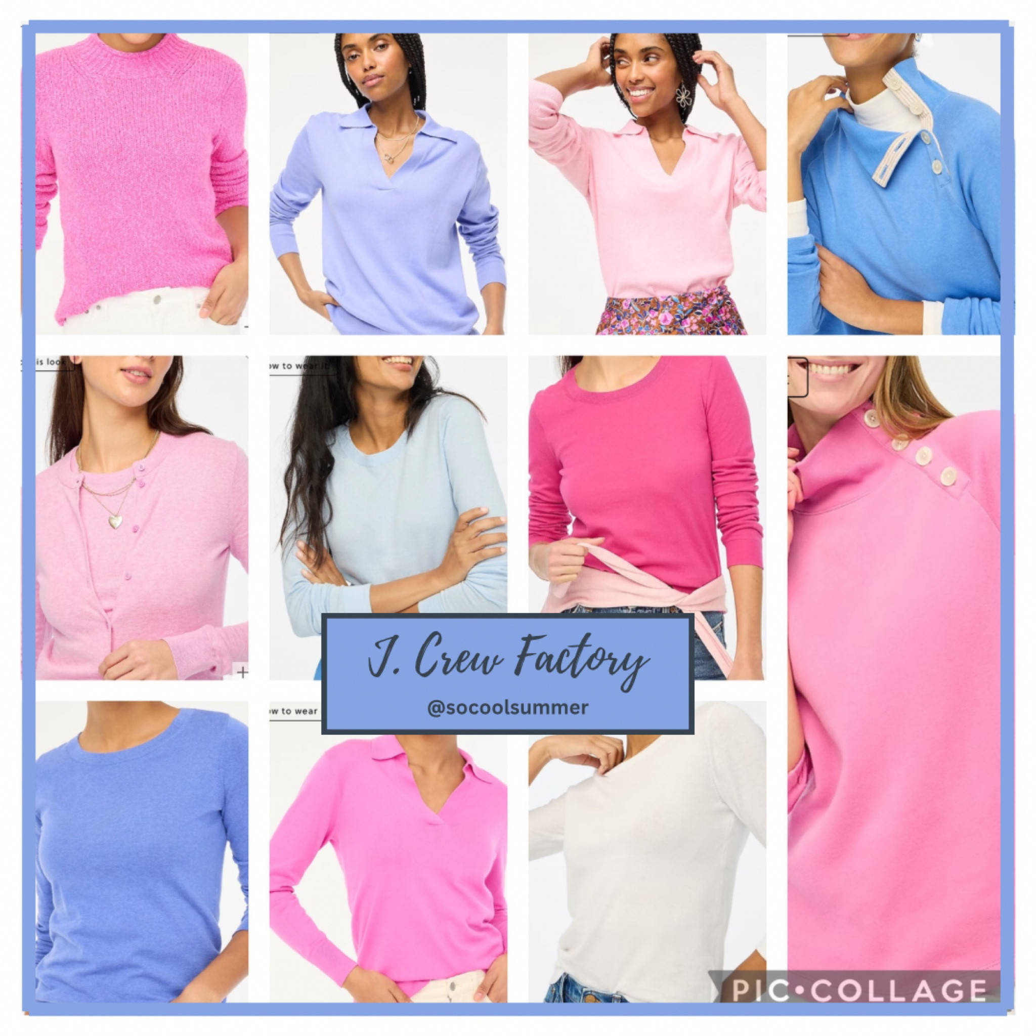 J. Crew Factory is loving summers, especially cool summers right now!  40% off everything this weekend!

#hocsummer #coolsummer #lightsummer #softsummer #pastelsummer #darksummer #brownsummer #sweetpeasummer #summerpalette #summerfinds


#LTKworkwear #LTKsalealert #LTKSeasonal