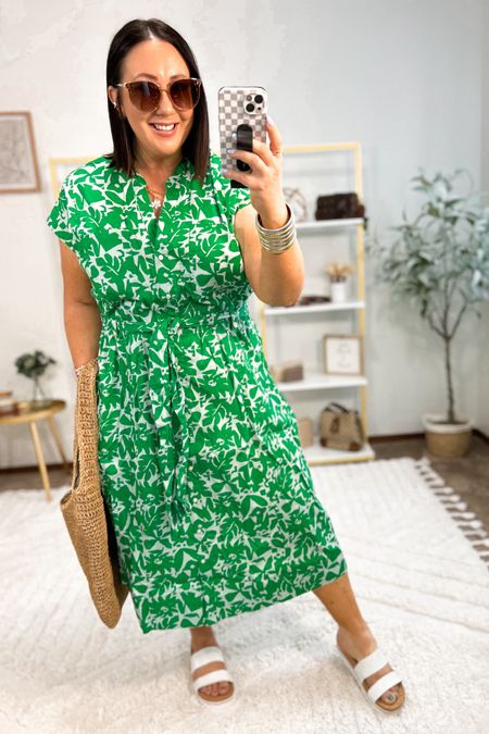 New belted utility dress from Walmart!  This color green is limited but a few other options left in stock!  Wearing an xl in mine for a bit more room!  Love that this one has pockets too! 

#LTKMidsize #LTKFindsUnder50 #LTKSeasonal