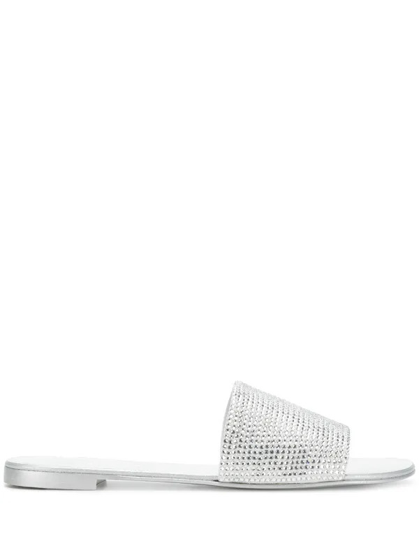 Giuseppe Zanotti Adelia Crystal Slides - Farfetch | Farfetch Global