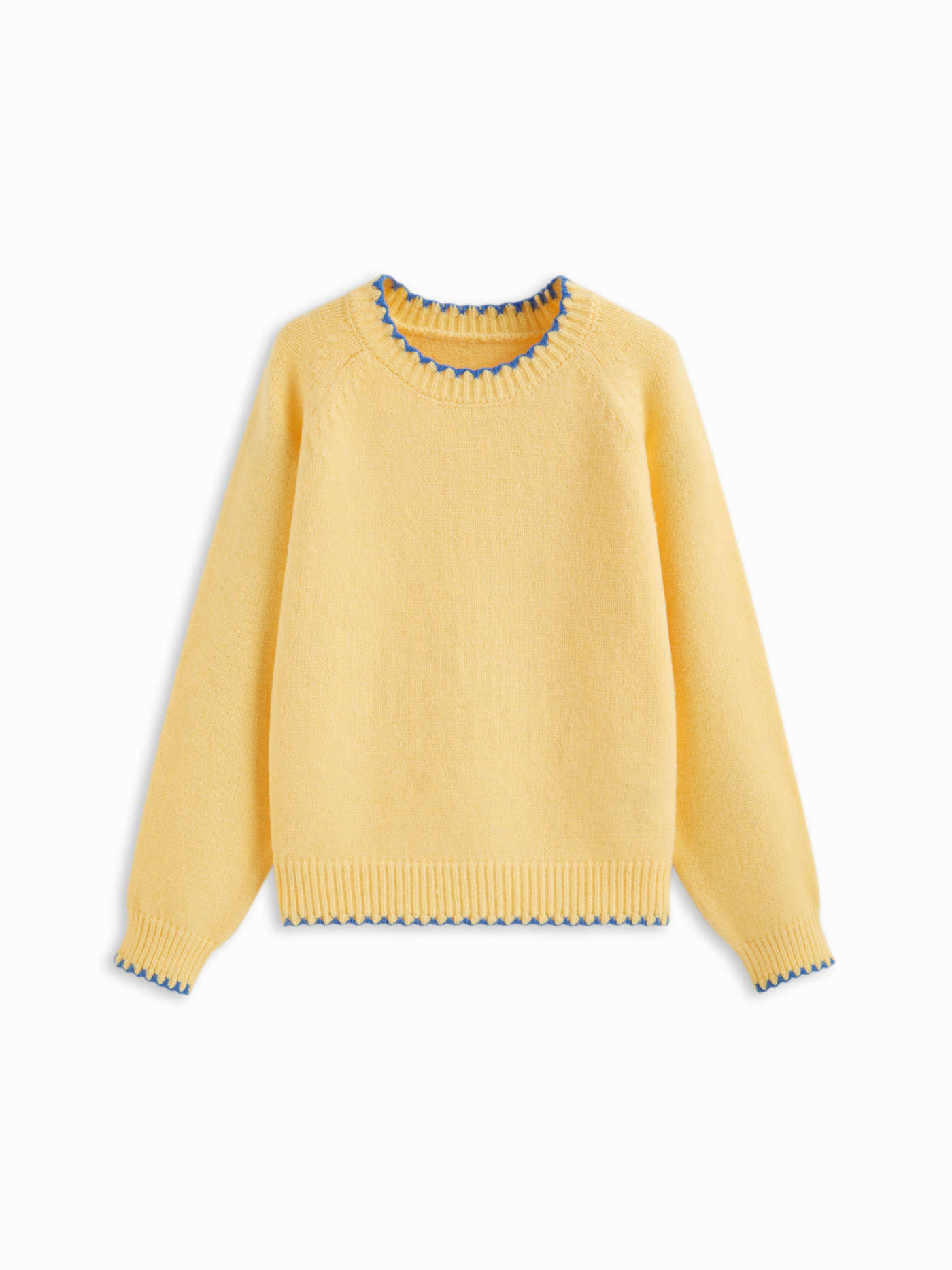 Knit Fabric Knit Round Neckline Contrasting Binding Oversized Long Sleeve Top For Daily Casual | Cider