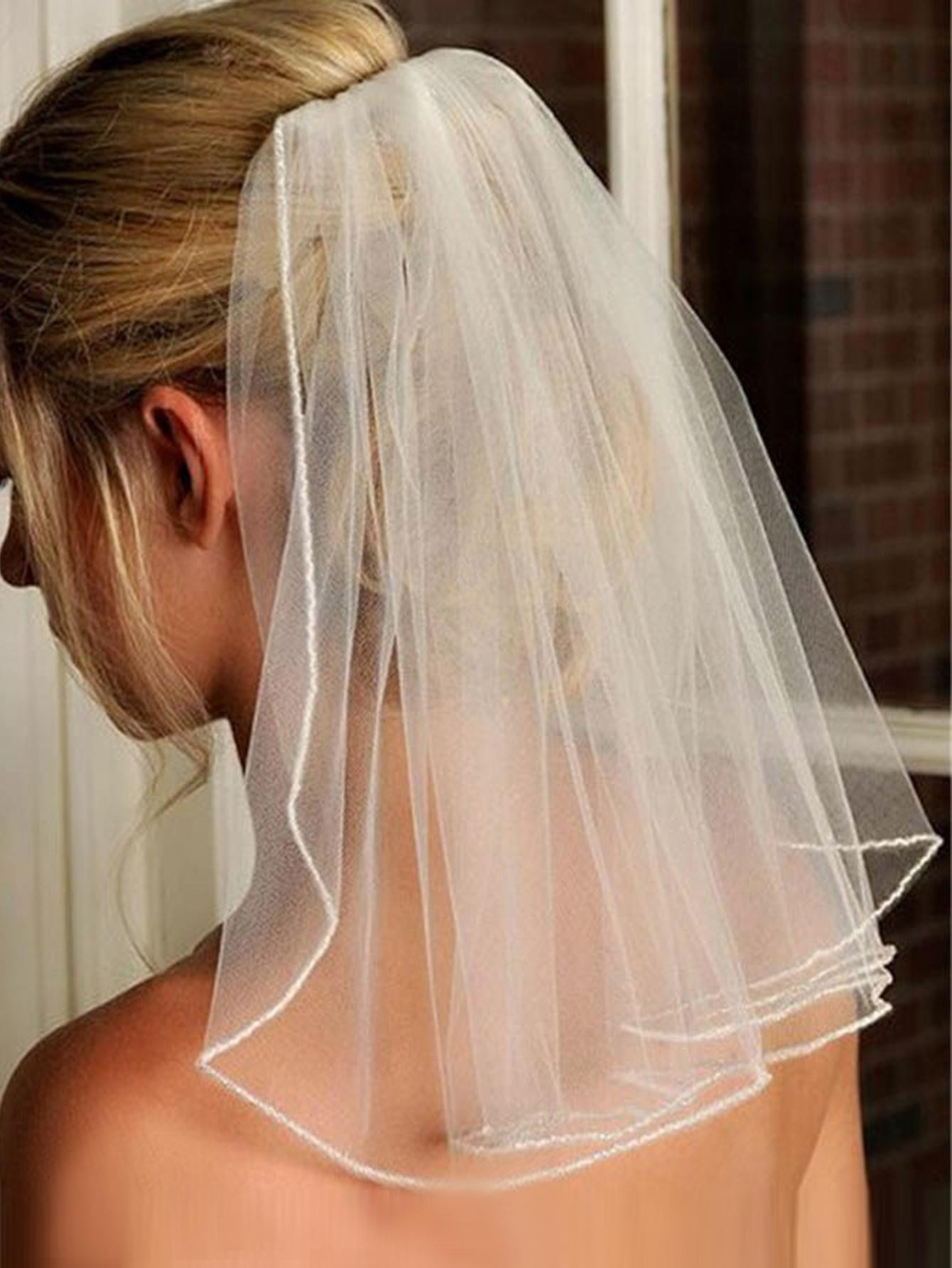 1pc Women White Casual Bridal Veil For Women For Wedding Party | SHEIN