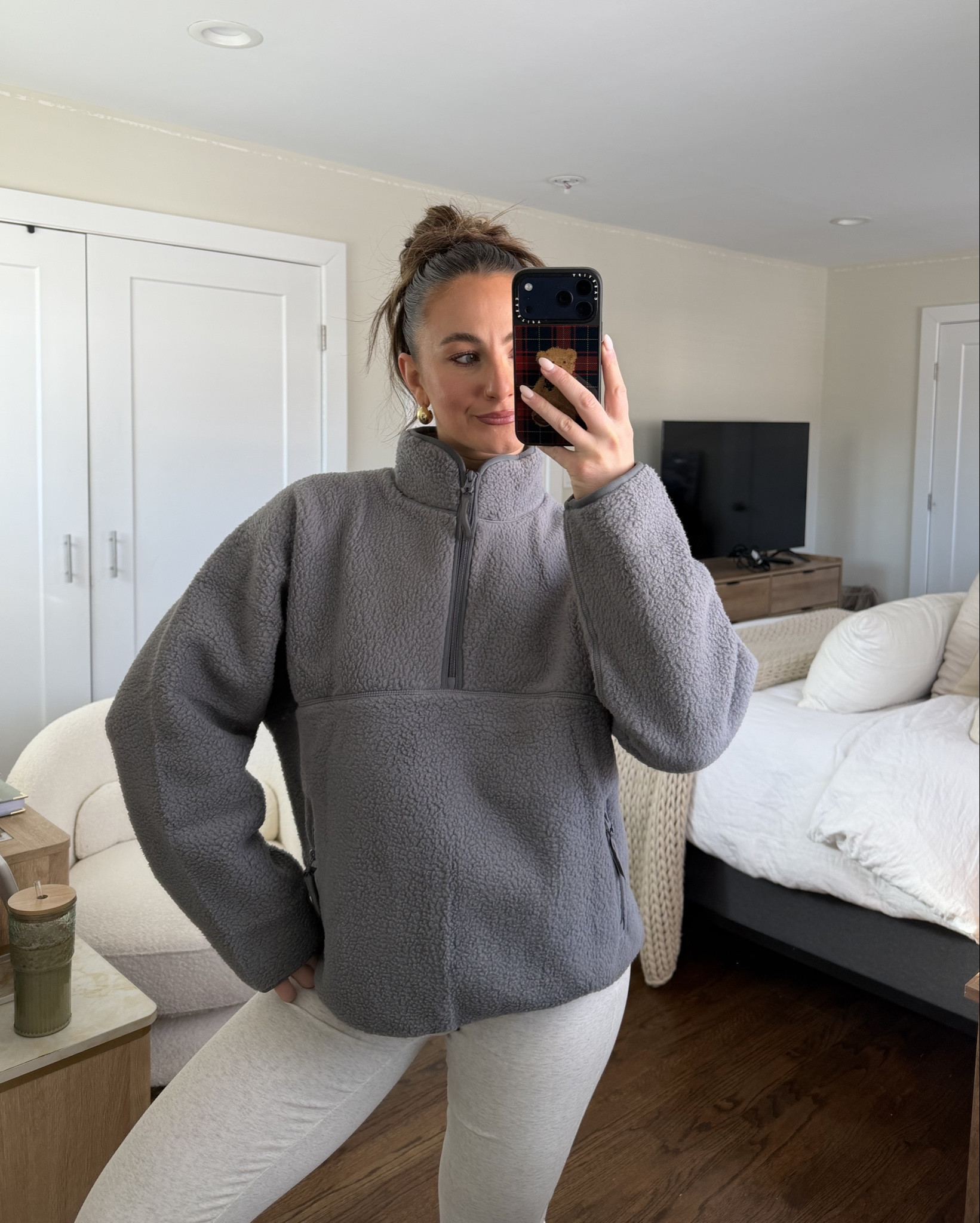 Size large zip up & size small pants 