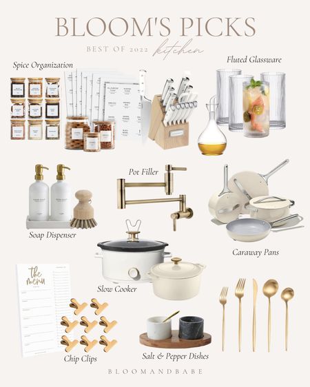 best of 2022 blooms picks / best products from last year / 2022 favorites / 2022 must haves / 2022 kitchen essentials/ pots and pans / soap dispenser/ spice organization/ slow cooker / chip clips 

#LTKFind #LTKSeasonal #LTKhome