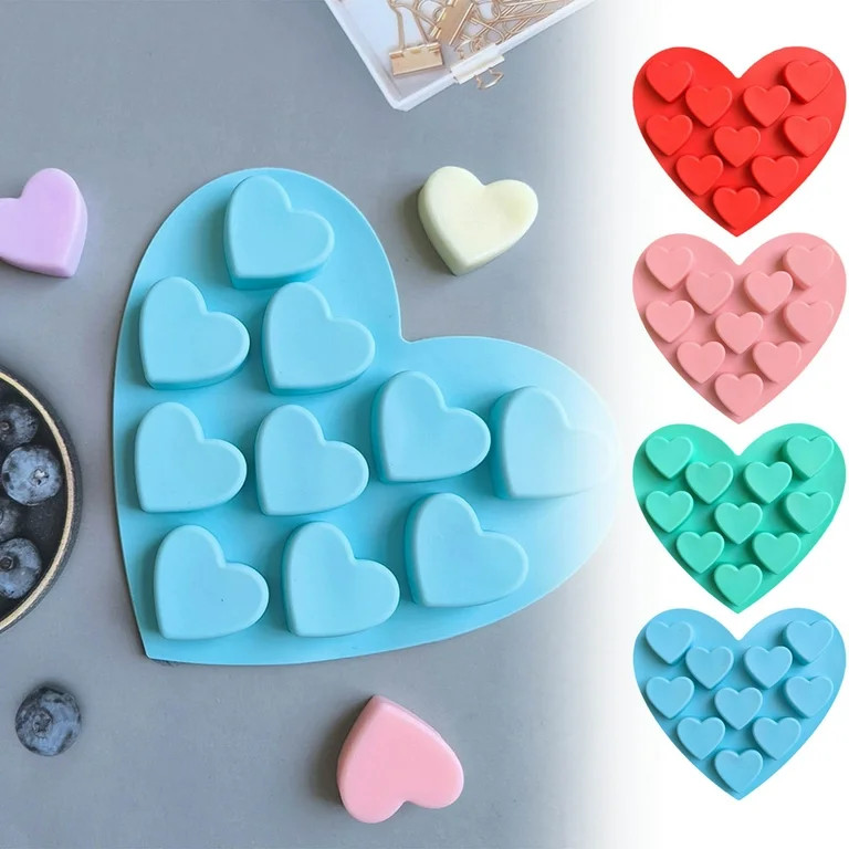 Oneshrt Heart-Shaped Chocolate Molds Silicone, Non-Stick Candy Heart Molds Silicone, Food Grade S... | Walmart (US)