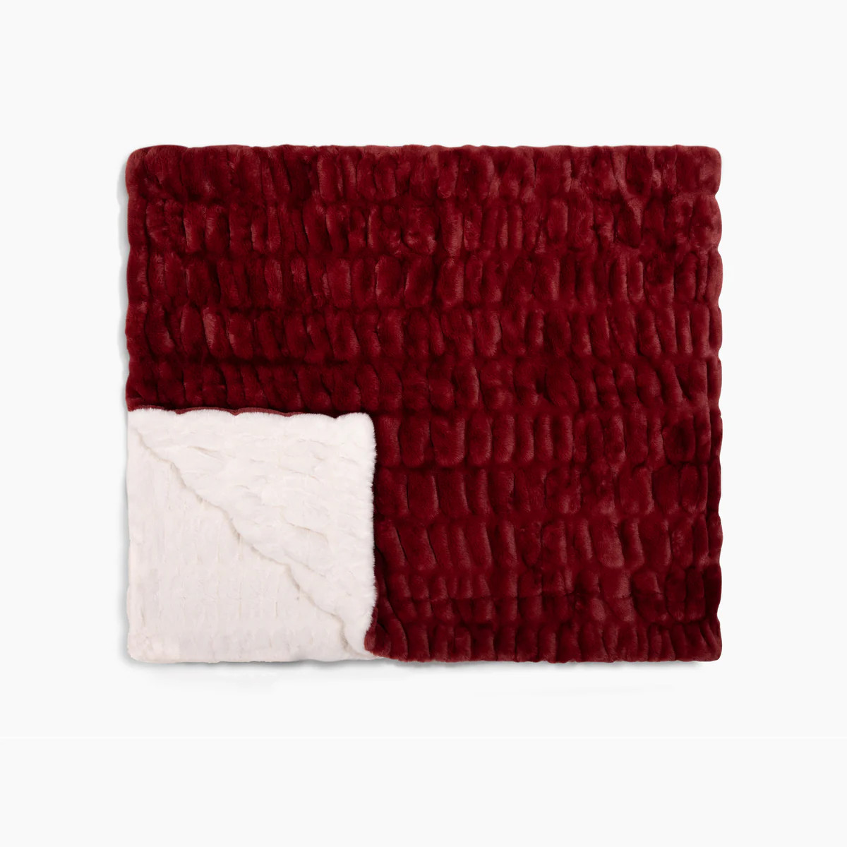 Crimson & Cloud Two-Tone | Lola Blankets